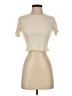 Blue Blush Ivory Short Sleeve Turtleneck Size S - photo 1