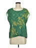 CAbi 100% Polyester Green Short Sleeve Blouse Size M - photo 1
