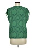 CAbi 100% Polyester Green Short Sleeve Blouse Size M - photo 2