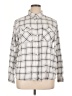 Assorted Brands 100% Cotton Plaid Silver Long Sleeve Blouse Size XL - photo 1