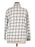 Assorted Brands 100% Cotton Plaid Silver Long Sleeve Blouse Size XL - photo 2