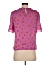 MNG Polka Dots Purple Short Sleeve Blouse Size 4 - photo 2