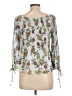 Rabbit Rose 100% Polyester Green 3/4 Sleeve Blouse Size L - photo 2