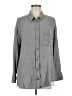 Athleta Chevron-herringbone Gray Long Sleeve Button-Down Shirt Size M - photo 1