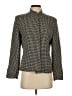 Doncaster Collection 100% Silk Houndstooth Black Silk Blazer Size 4 - photo 1