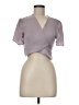 Wild Fable 100% Polyester Gray Short Sleeve Blouse Size M - photo 1