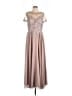Xscape 100% Polyester Silver Cocktail Dress Size 12 - photo 1