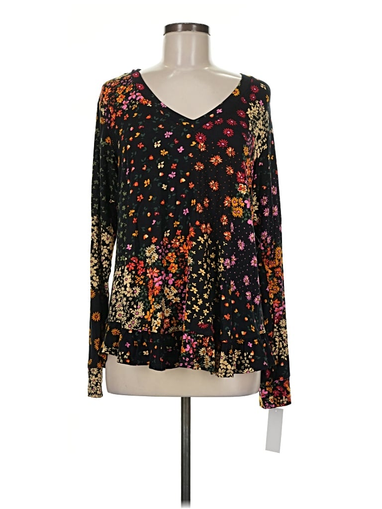 Pre-owned Kensie Long Sleeve T-shirt In Gold