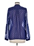 Sweet Rain 100% Polyester Polka Dots Blue Long Sleeve Blouse Size M - photo 2