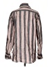 FRAME 100% Linen Stripes Gray Long Sleeve Blouse Size S - photo 2
