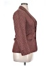 Marsala Houndstooth Burgundy Wool Blazer Size 14 - photo 4