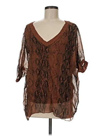 Unbranded 3/4 Sleeve Silk Top (view 1)