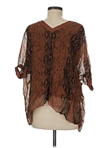 Unbranded 3/4 Sleeve Silk Top (view 2)