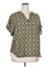 Maurices 100% Polyester Green Short Sleeve Blouse Size XXL - photo 1