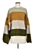 Crescent Color Block Green Pullover Sweater Size XS - photo 1