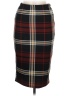 Shein Plaid Burgundy Formal Skirt Size 6 - photo 1