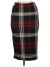 Shein Plaid Burgundy Formal Skirt Size 6 - photo 2