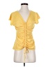 Max Studio Yellow Short Sleeve T-Shirt Size S - photo 1