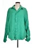 Cos 100% Linen Solid Green Long Sleeve Button-Down Shirt Size L - photo 1