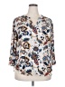 Maurices 100% Polyester Paisley Ivory 3/4 Sleeve Blouse Size XXL - photo 1