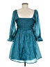 Thirty/Thirty 100% Polyester Teal Cocktail Dress Size M - photo 2