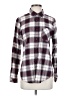 Pendleton Plaid Burgundy Long Sleeve Button-Down Shirt Size S - photo 1