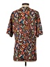 Crosby 100% Polyester Brown Short Sleeve Blouse Size XS - photo 2