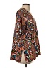 Crosby 100% Polyester Brown Short Sleeve Blouse Size XS - photo 4