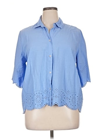 BeachLunchLounge 3/4 Sleeve Button-Down Shirt (view 1)