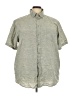 Assorted Brands Solid Gray Short Sleeve Button-Down Shirt Size 3X (tall) - photo 1