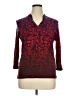 Ruby Rd. Burgundy 3/4 Sleeve Blouse Size XL - photo 1