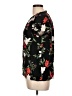 Old Navy 100% Rayon Floral Black Short Sleeve Blouse Size L - photo 5