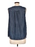 J.Jill 100% Lyocell Blue Sleeveless Blouse Size Lg Petite - photo 2