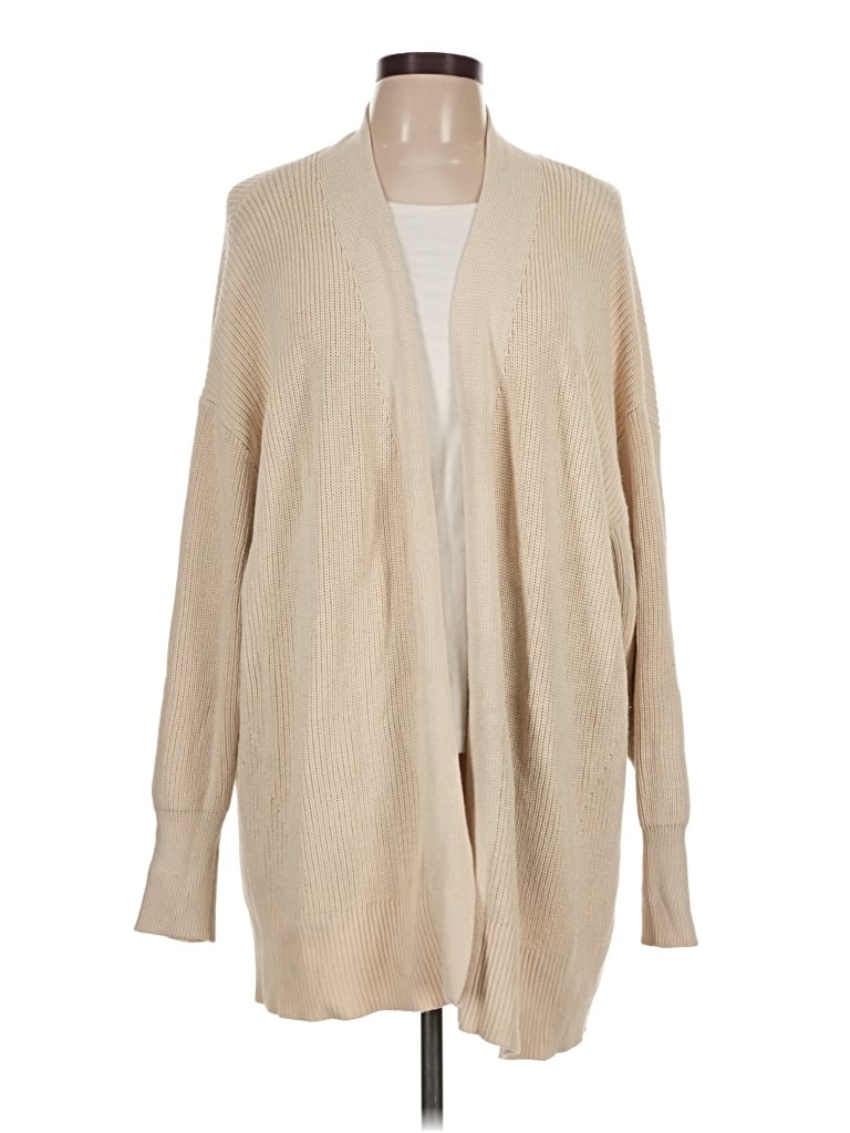 Pre-owned Zara Cardigan Sweater In Tan