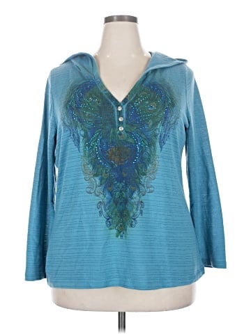 One World Long Sleeve Henley (view 1)