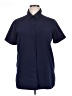 Basic Editions Blue Short Sleeve Blouse Size 14 - photo 1