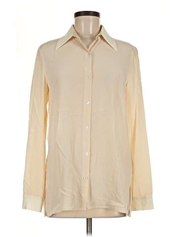 The Row Long Sleeve Silk Top (view 1)