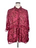 Torrid 100% Polyester Burgundy 3/4 Sleeve Blouse Size 2X Plus (2) - photo 1