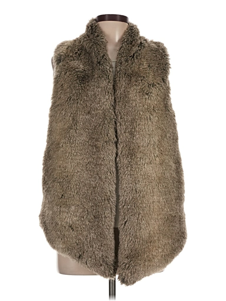 Pre-owned Tart Collections Faux Fur Vest In Brown