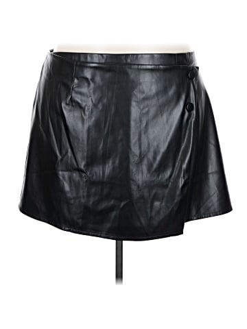 The Drop Faux Leather Skirt (view 1)