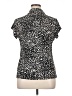 Alfani Animal Print Black Short Sleeve Blouse Size XL - photo 2