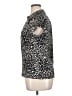 Alfani Animal Print Black Short Sleeve Blouse Size XL - photo 5