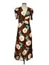 Rhode 100% Viscose Print Brown Casual Dress Size 2 - photo 1