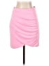 Zara 100% Polyester Solid Pink Casual Skirt Size S - photo 1
