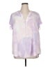 Torrid 100% Polyester Purple Short Sleeve Blouse Size 1X Plus (1) - photo 1
