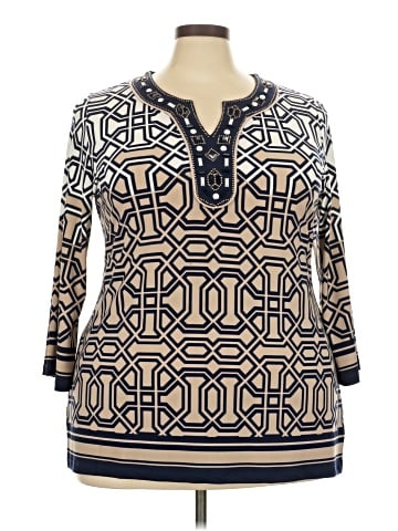 JM Collection 3/4 Sleeve Blouse (view 1)