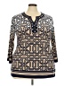 JM Collection Ivory Tan 3/4 Sleeve Blouse Size 2X - photo 1