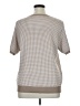 Anne Klein Houndstooth Tan Short Sleeve Top Size XL - photo 2