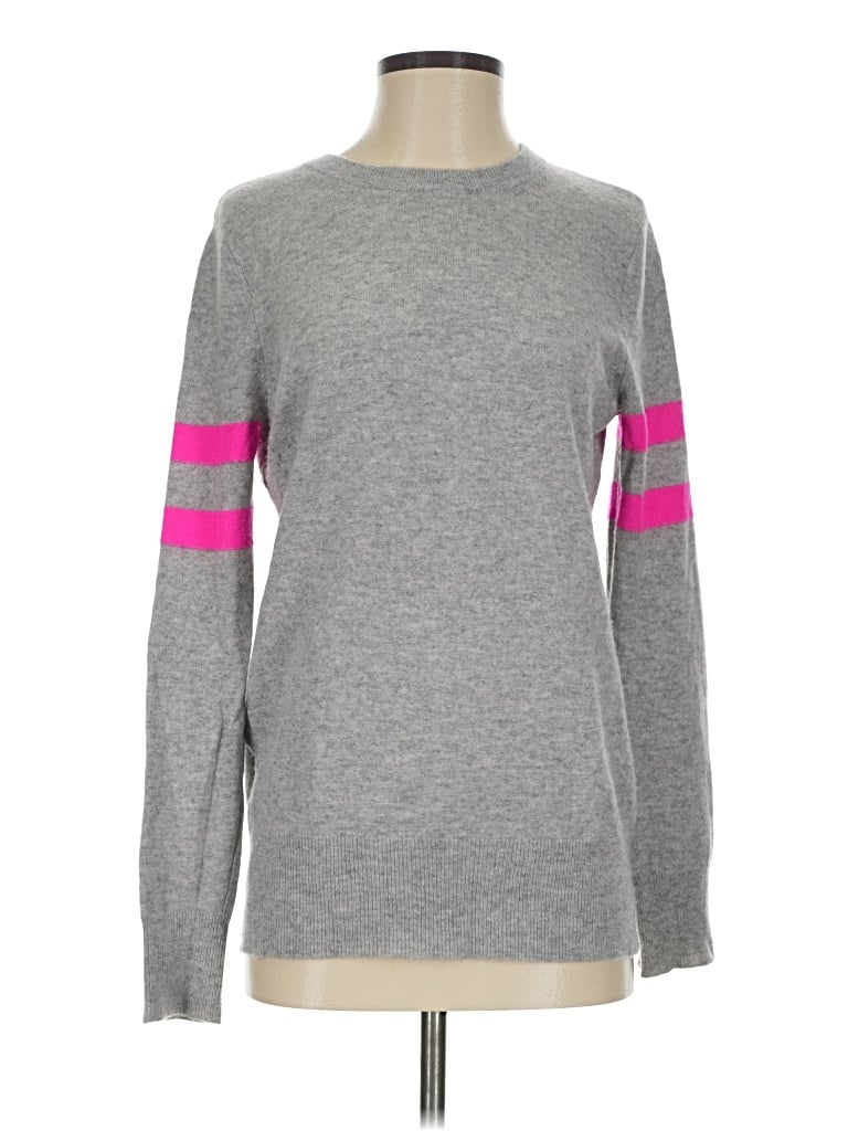 Pre-owned Aqua Cashmere Pullover Sweater In Gray