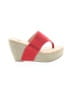 Volatile Color Block Red Wedges Size 8 - photo 1